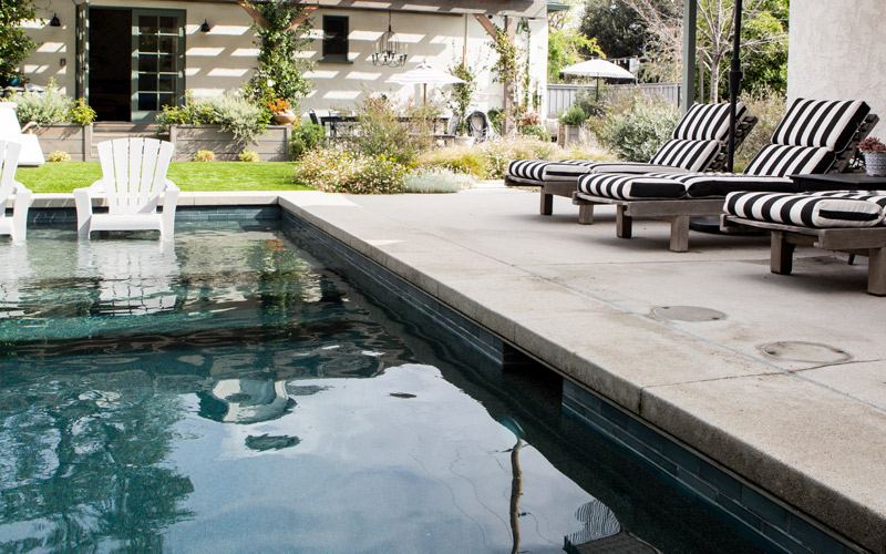 outdoor concrete pool and patio in Monroe NC